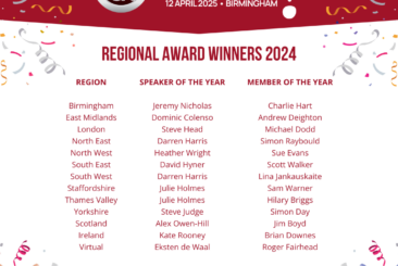 This graphic with PSA and Impact! logo outlines the PSA Regional Award Winners for 2024.